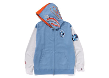 BAPE Shark Full Zip Indonesia Hoodie Blue