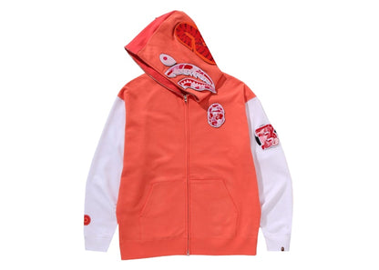 BAPE Shark Full Zip Korea Hoodie Orange