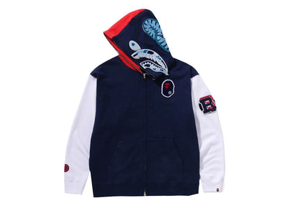 BAPE Shark Full Zip UK Hoodie Navy