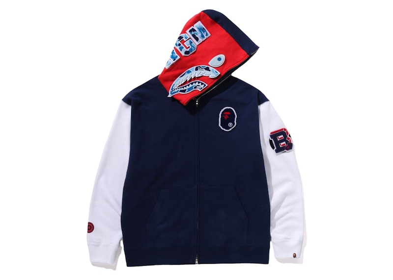 BAPE Shark Full Zip UK Hoodie Navy