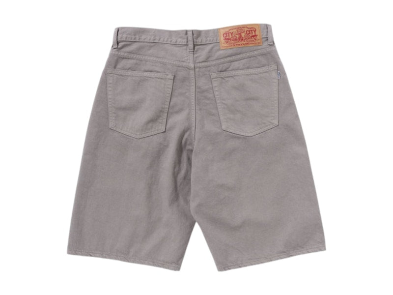 BAPE Shark Garment Dye Relaxed Fit Denim Shorts Gray