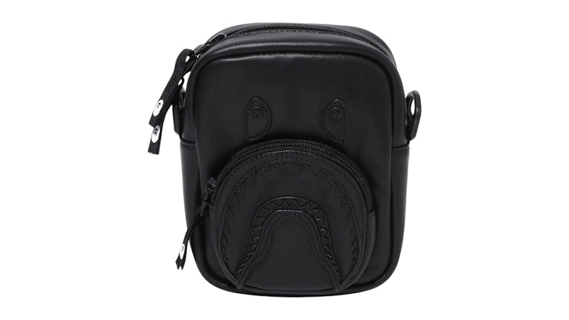 BAPE Shark Leather Mini Bag Black
