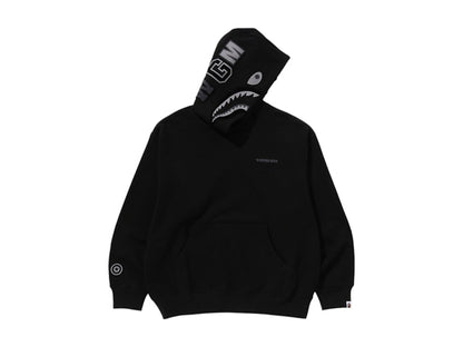 BAPE Shark Logo Relaxed Fit Pullover Hoodie Black