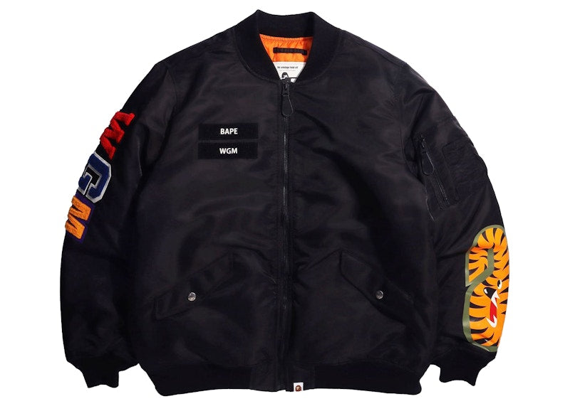 BAPE Shark Loose Fit MA-1 Jacket (FW21) Black