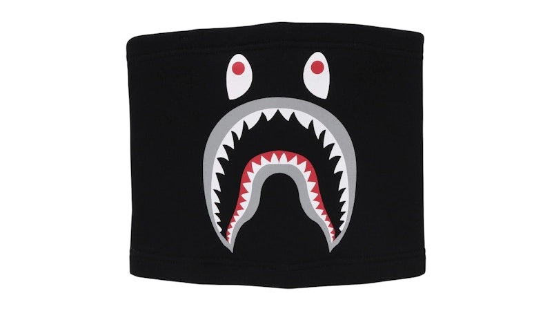 BAPE Shark Motif Neck Warmer Black