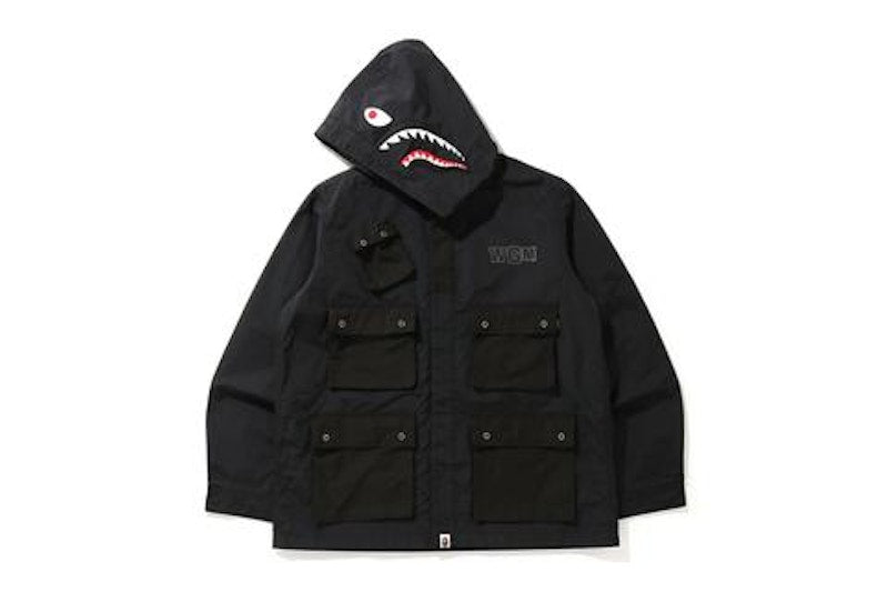 BAPE Shark Multi Pocket Wide Jacket Black
