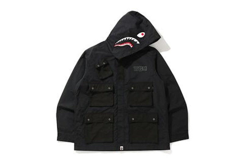 BAPE Shark Multi Pocket Wide Jacket Black
