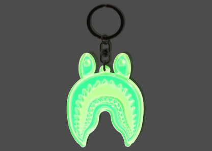 BAPE Shark Reflective Keychain Green