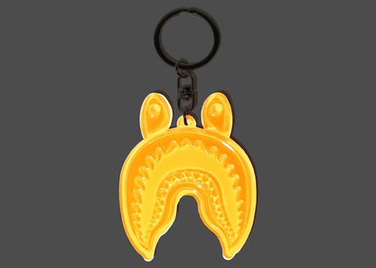 BAPE Shark Reflective Keychain Orange