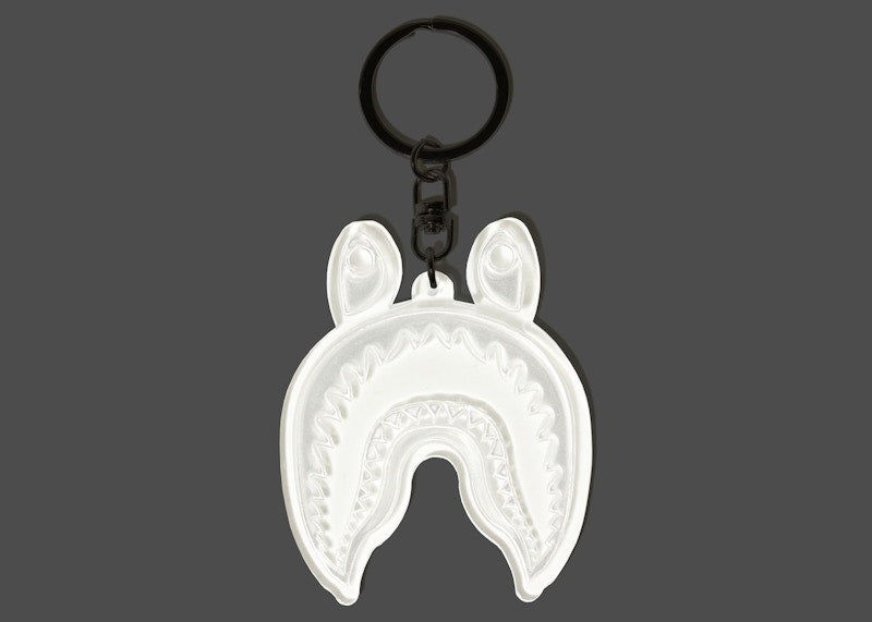 BAPE Shark Reflective Keychain White