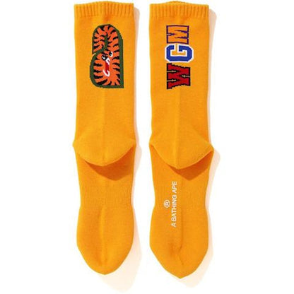 BAPE Shark Socks (FW20) Orange