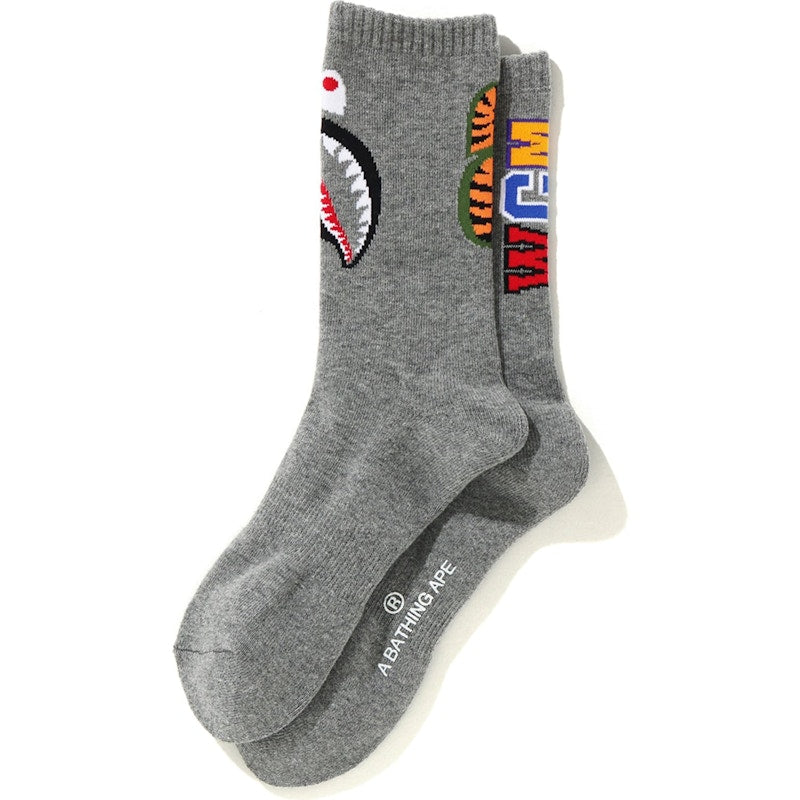BAPE Shark Socks Grey