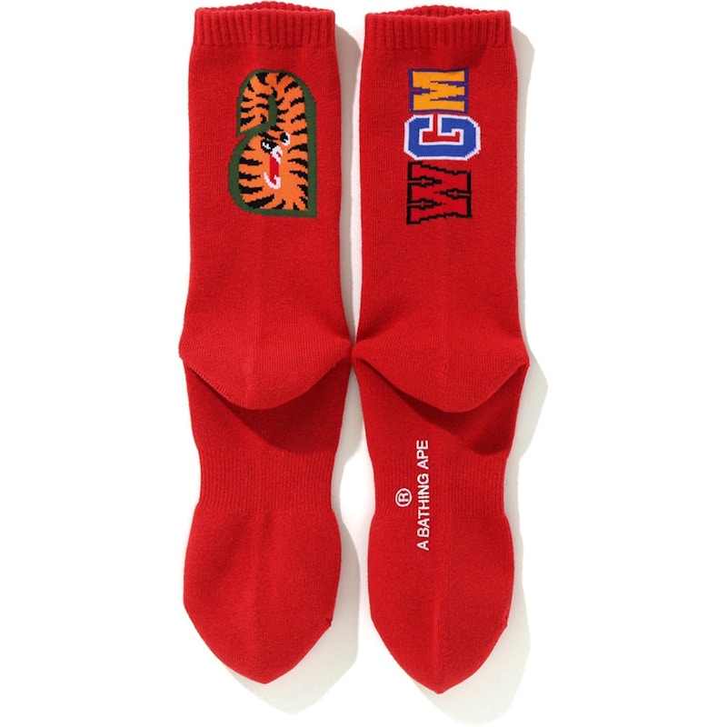 BAPE Shark Socks Red