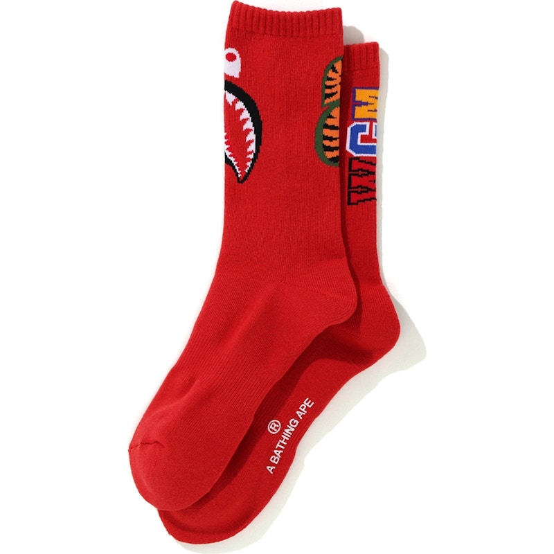 BAPE Shark Socks Red