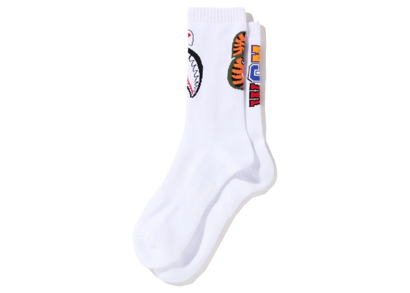 BAPE Shark Socks White