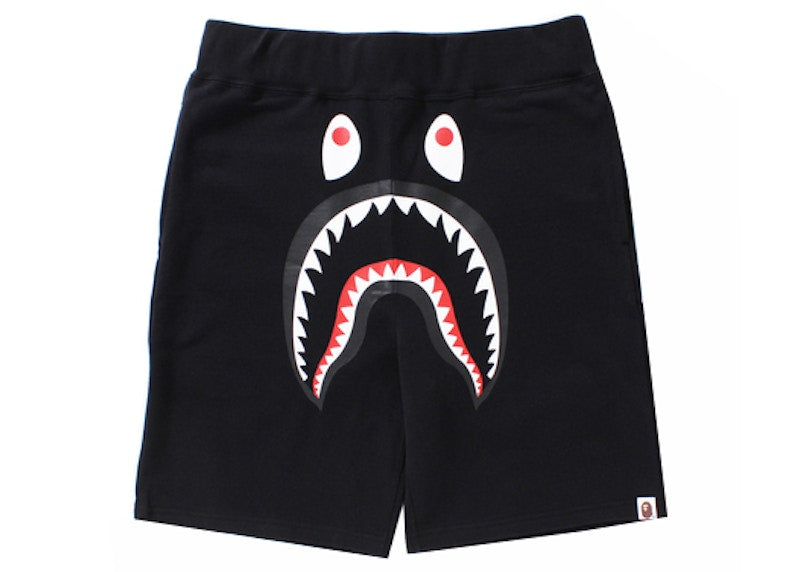 BAPE Shark Sweat Shorts Black