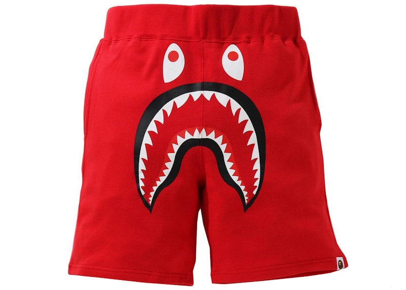 BAPE Shark Sweat Shorts (SS21) Red