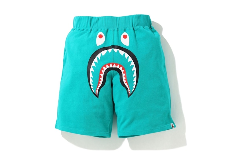 BAPE Shark Wide Sweatshort Green