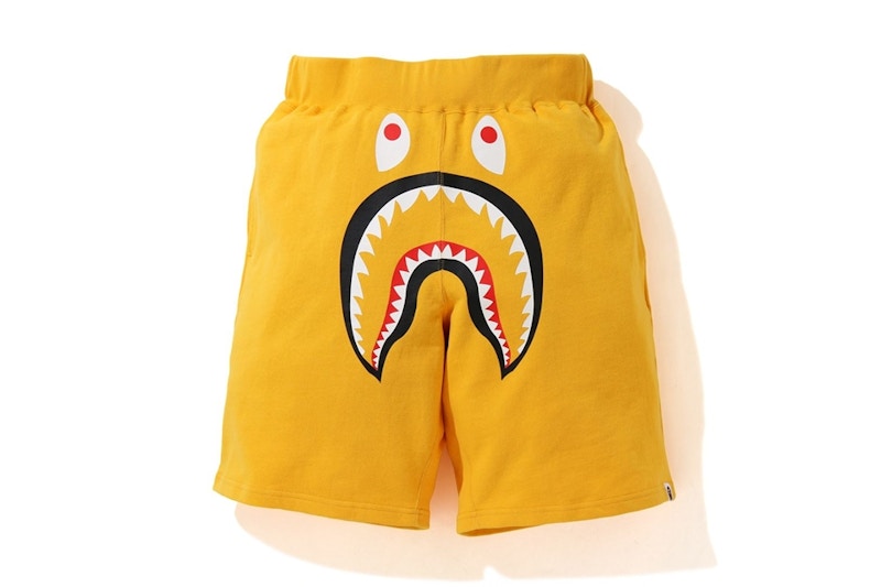 BAPE Shark Wide Sweatshort Yellow
