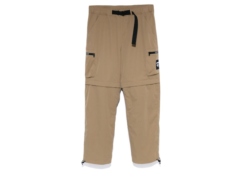 BAPE Side Pocket Detachable Relaxed Fit Pants Beige