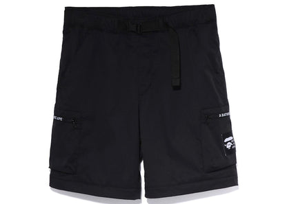 BAPE Side Pocket Detachable Relaxed Fit Pants Black