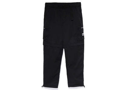 BAPE Side Pocket Detachable Relaxed Fit Pants Black