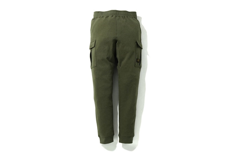 BAPE Side Pocket Military Sweatpants Olive