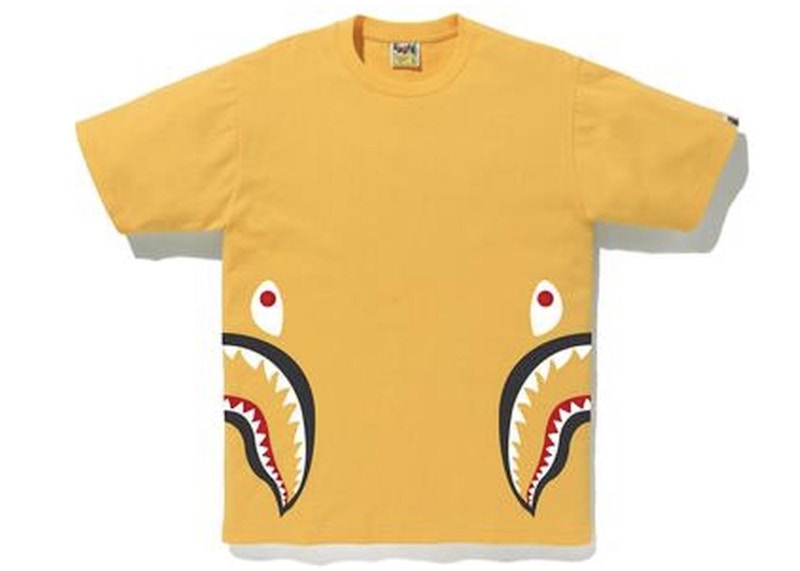BAPE Side Shark Tee Yellow/Black