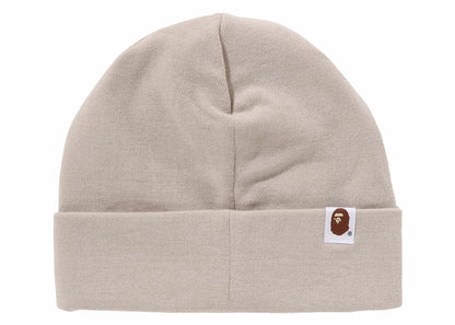 BAPE Silicon Ape Head Knit Cap Beige
