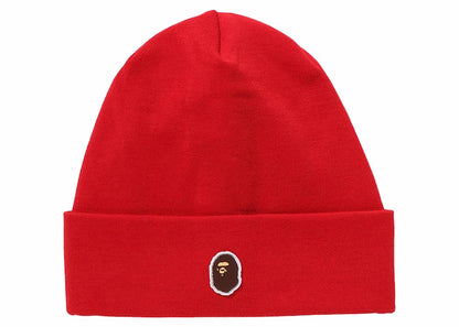 BAPE Silicon Ape Head Knit Cap Red