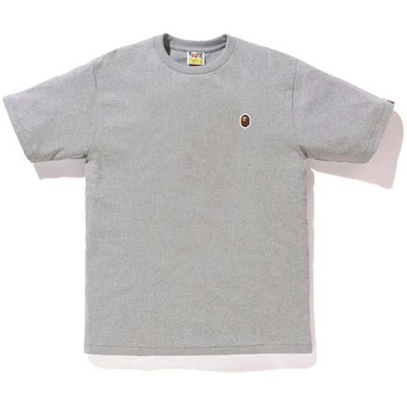 BAPE Silicon Ape Head One Point Tee Gray