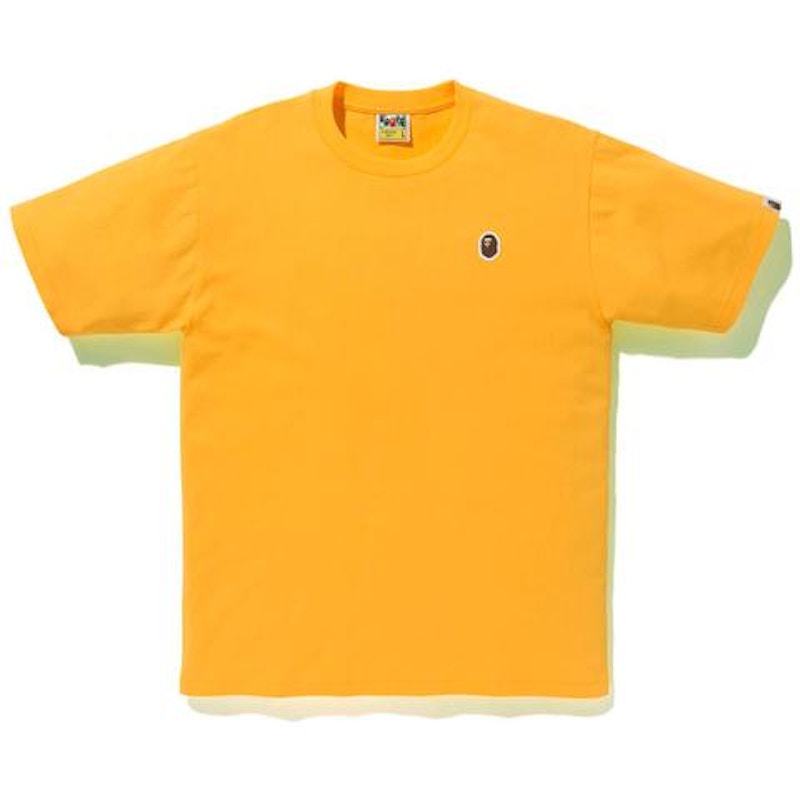 BAPE Silicon Ape Head One Point Tee Yellow