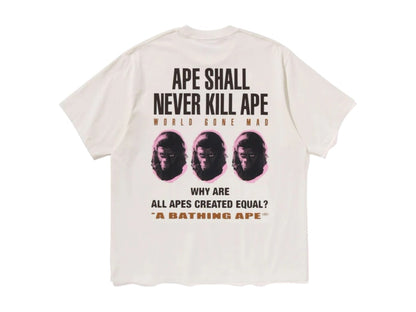 BAPE Slogan Relaxed Fit Tee Ivory