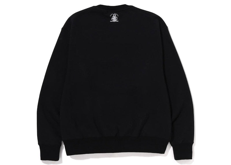 BAPE Smooth NYC Logo Relaxed Fit Crewneck Black