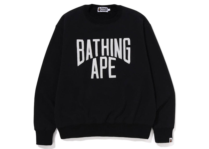 BAPE Smooth NYC Logo Relaxed Fit Crewneck Black