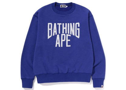 BAPE Smooth NYC Logo Relaxed Fit Crewneck Blue
