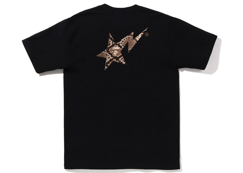 BAPE Snake Bape Sta Logo Tee Black Beige