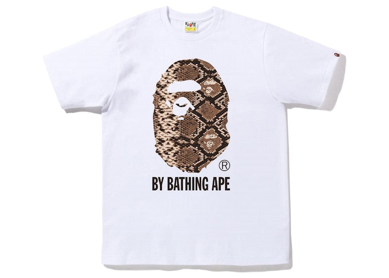 BAPE Snake By Bathing Ape Tee White Beige