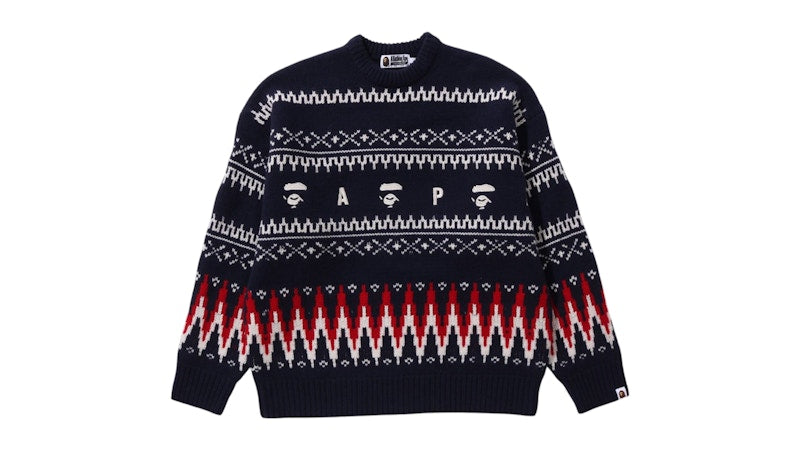 BAPE Snowflake Knit Sweater Navy