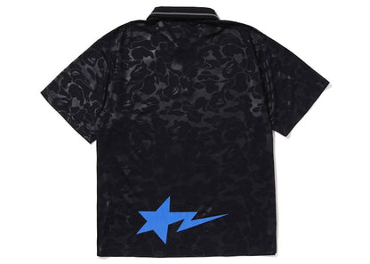 BAPE Soccer Game Relaxed Fit Polo Black