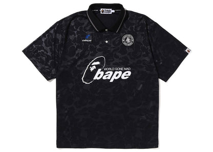 BAPE Soccer Game Relaxed Fit Polo Black