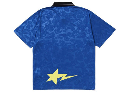 BAPE Soccer Game Relaxed Fit Polo Blue