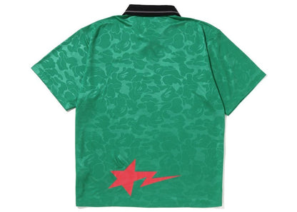 BAPE Soccer Game Relaxed Fit Polo Green