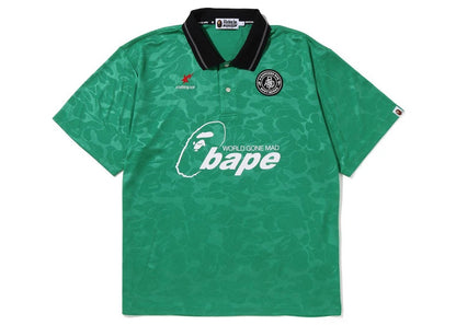 BAPE Soccer Game Relaxed Fit Polo Green