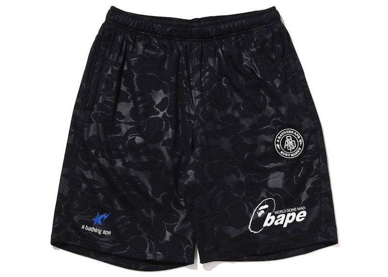 BAPE Soccer Game Shorts Black