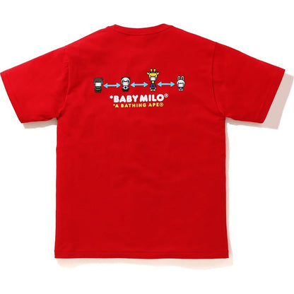 BAPE Social Distance Baby Milo #1 Tee Red