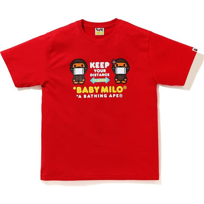 BAPE Social Distance Baby Milo #1 Tee Red