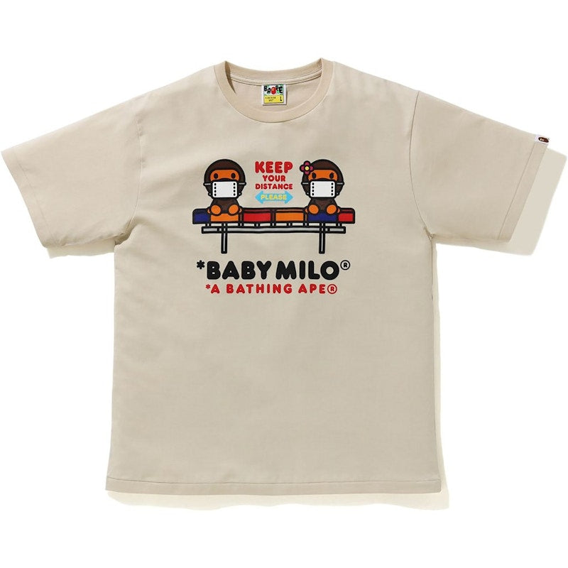BAPE Social Distance Baby Milo #2 Tee Beige