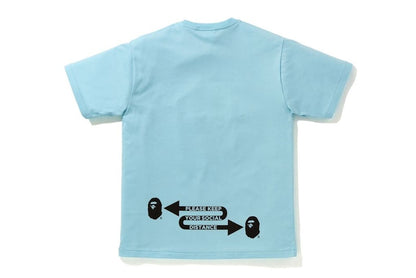 BAPE Social Distance Big Ape Head Tee Saxe