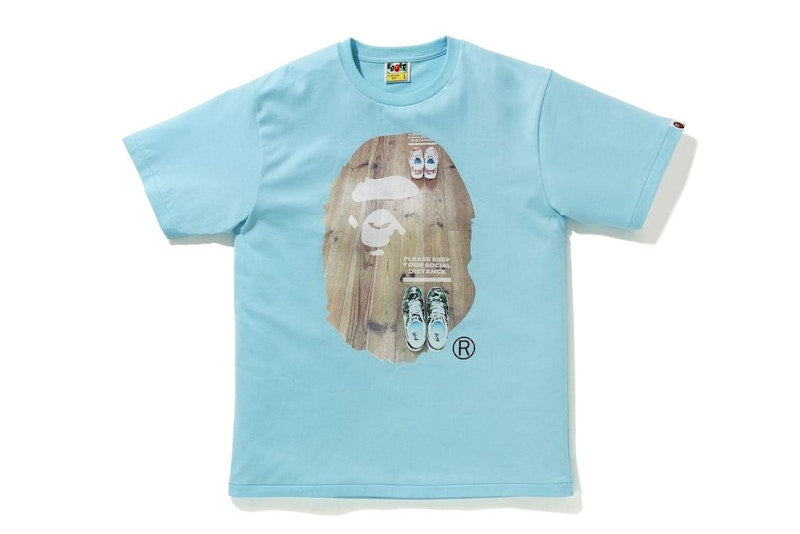 BAPE Social Distance Big Ape Head Tee Saxe